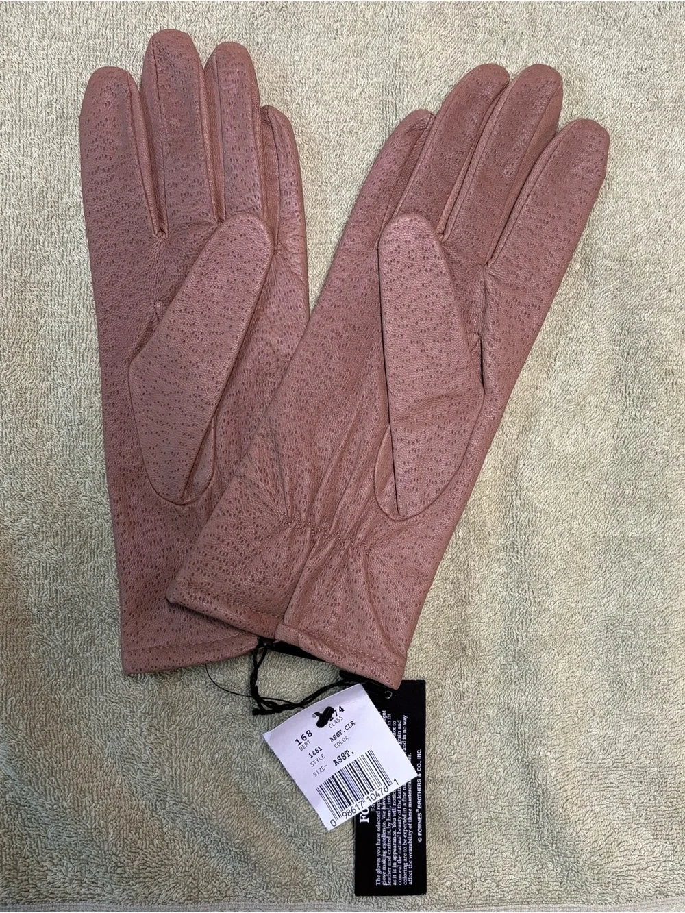 Fownes leather gloves.